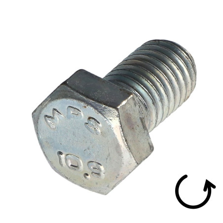 1 x Metalen schroeven zeskantkop TH steek links M4X16 klasse 10.9 geomet staal