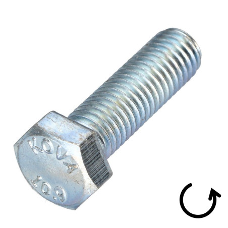 1 x Metalen schroeven zeskantkop TH steek links M4X30 klasse 10.9 geomet staal