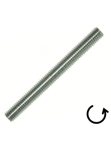 1 x Draadstang M10 lengte 1 meter steek links...