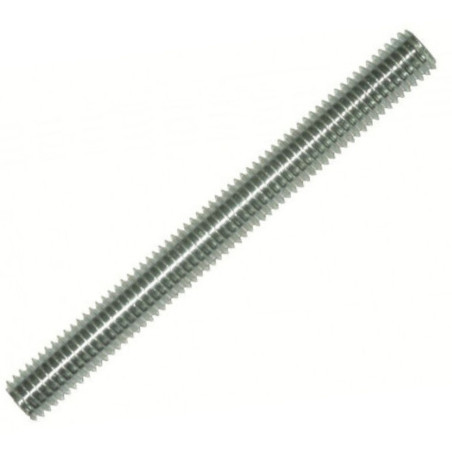 1 x Draadstang M20 lengte 1 meter steek links Wit verzinkt staal