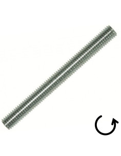 Draadstang M20 lengte 1 meter steek links Wit verzinkt staal 2