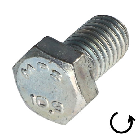 1 x Metalen schroeven zeskantkop TH steek links M12X20 klasse 10.9 geomet staal