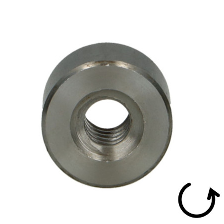 1 x Moer cilindrisch Draadstang trapeziumvormig links 16X4 BRONZEN