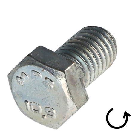 1 x Metalen schroeven zeskantkop TH steek links M10X16 klasse 10.9 geomet staal