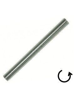 Draadstang M12 lengte 1 meter steek links Wit verzinkt staal 2