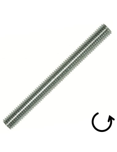 1 x Draadstang M27 lengte 1 meter steek links...
