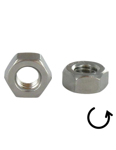 1 x Moer HUAGONAL steek links M10 A4 RVS