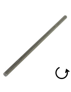 Draadstang M8 lengte 1 meter steek links Ruw staal 2