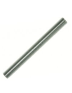 Draadstang M6 lengte 1 meter steek links Wit verzinkt staal