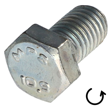 1 x Metalen schroeven zeskantkop TH steek links M8X16 klasse 10.9 geomet staal