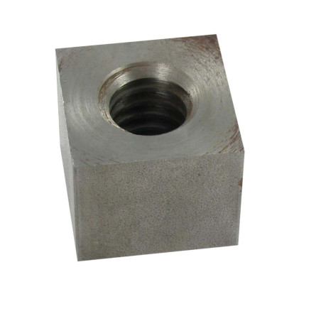 1 x Vierkante Moer VKM ronde kop 20X4 trapeziumvormig links Ruw staal