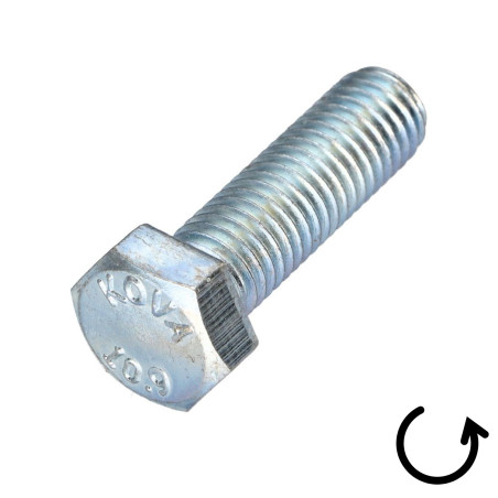 1 x Metalen schroeven zeskantkop TH steek links M7X50 klasse 10.9 geomet staal