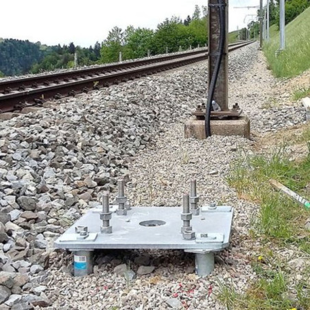 1 x Funderingsschroefkop 89X5XM24 hoge corrosiebestendigheid Thermisch verzinkt staal