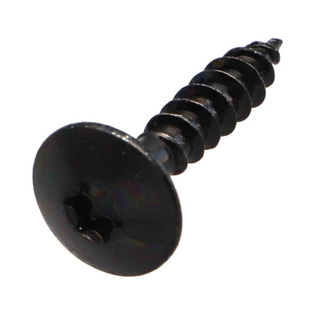 1 x Schroeven scharnier 6X30 gedeeltelijke draad TORX T30 Zwart gegalvaniseerd staal