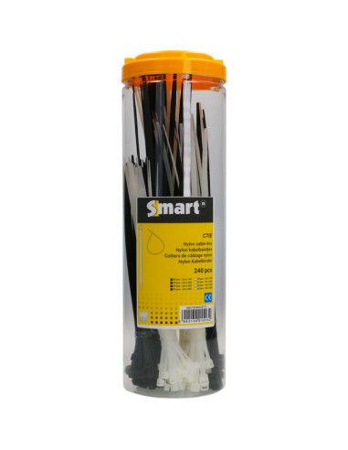 1 x Assortiment van 240 Slangenklem RVS Nylon