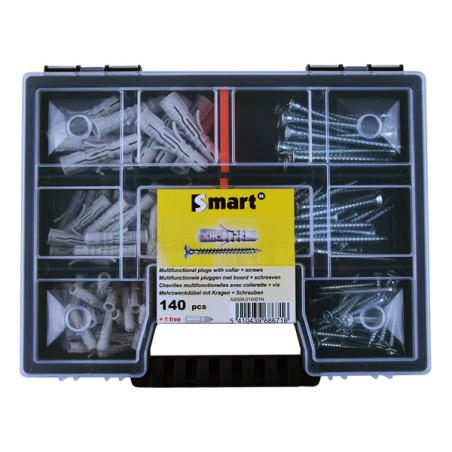 1 x Assortiment van 140 Plug met Schroeven