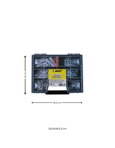1 x Assortiment van 140 Plug met Schroeven