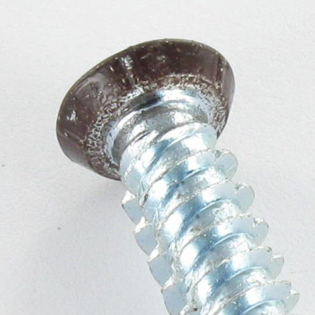 1 x Schroeven Beton gefreesde kop ROOD 7,5X120 TORX T30 Wit verzinkt staal RAL8017 chocolade bruin