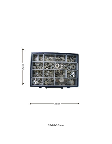 1 x Assortiment van 1530 Sluitring plat M L LL/...