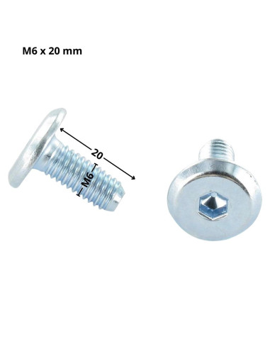 1 x Metalen schroeven plat sleutel van 4 M6X20...