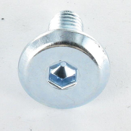1 x Metalen schroeven plat sleutel van 4 M6X25 Wit verzinkt staal