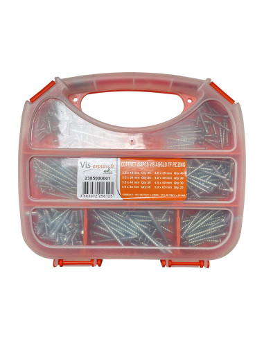 1 x Assortiment van 280 Agglo houtschroeven...