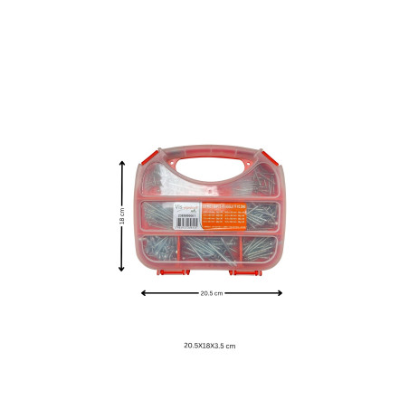 1 x Assortiment van 280 Agglo houtschroeven gefreesde kop Pozi Wit verzinkt staal Bit