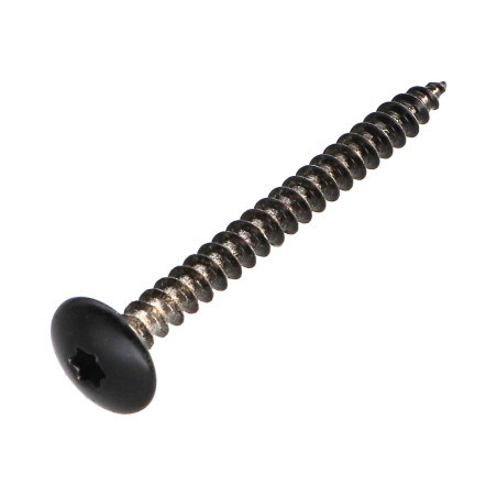1 x Schroeven scharnier 4,5X50 volledige draad TORX T20 Chroomstaal RAL9005 donker zwart 30%
