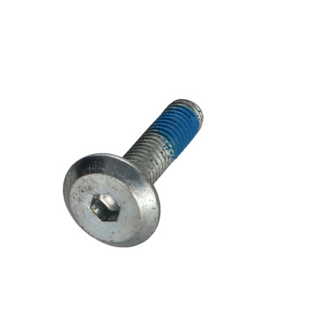 1 x Metalen schroeven plat sleutel van 4 M6X25 Wit verzinkt staal + Remdraad