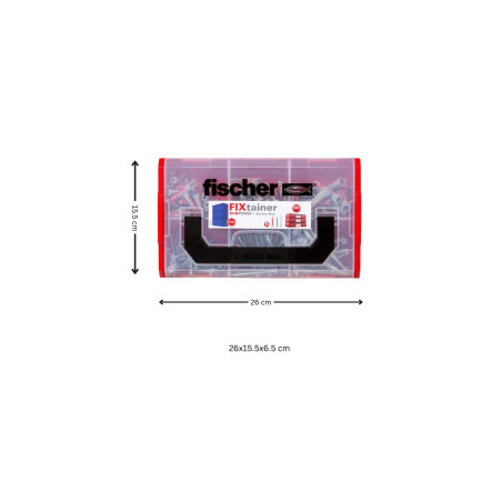 1 x Assortiment van Schroeven en Plug Fischer VASTE BEVESTIGING