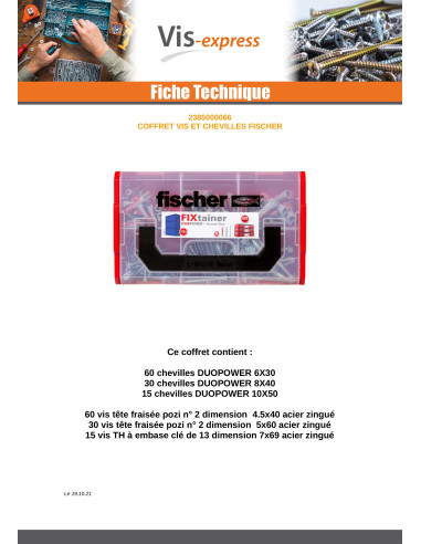 1 x Assortiment van Schroeven en Plug Fischer...