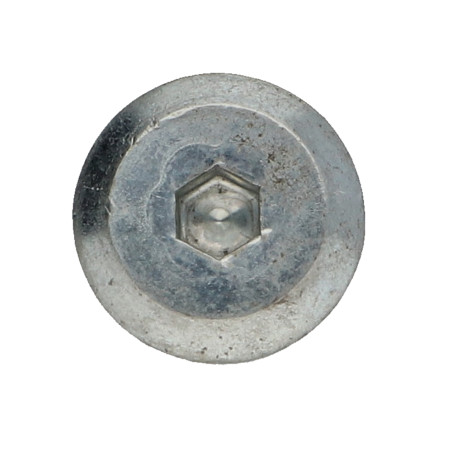 1 x Metalen schroeven plat sleutel van 4 M6X25 Wit verzinkt staal + Remdraad
