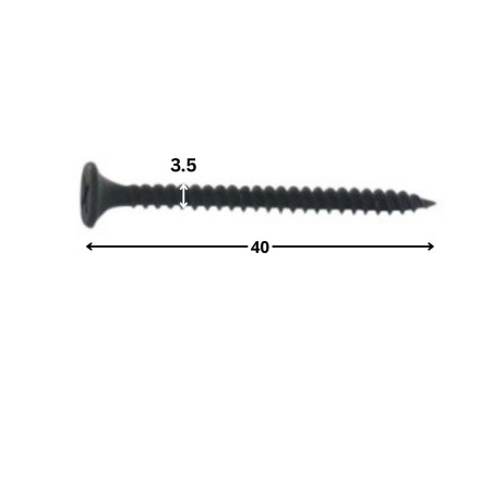 1 x Gipsplaatschroeven Schroeven TTPC Phillips 2 3,5X40 Fosfaatstaal