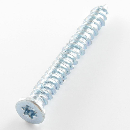 1 x Schroeven Beton gefreesde kop verlaagd 7,5X150 TORX T30 Wit verzinkt staal