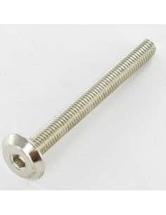 Metalen schroeven plat sleutel van 4 M6X60 Nikkelstaal
