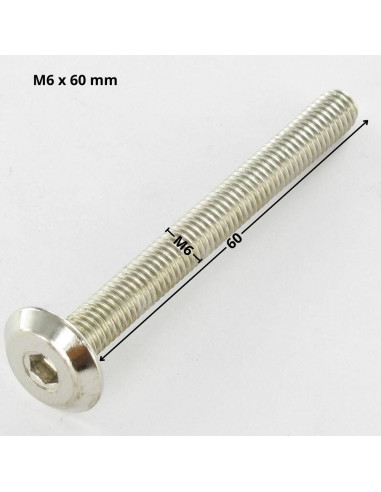 1 x Metalen schroeven plat sleutel van 4 M6X60...