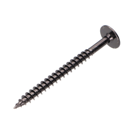 1 x Schroeven scharnier 6X70 gedeeltelijke draad TORX T30 Zwart gegalvaniseerd staal