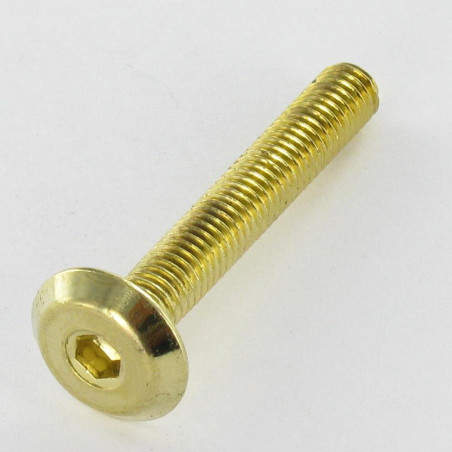 1 x Metalen schroeven plat sleutel van 4 M6X60 Messing staal