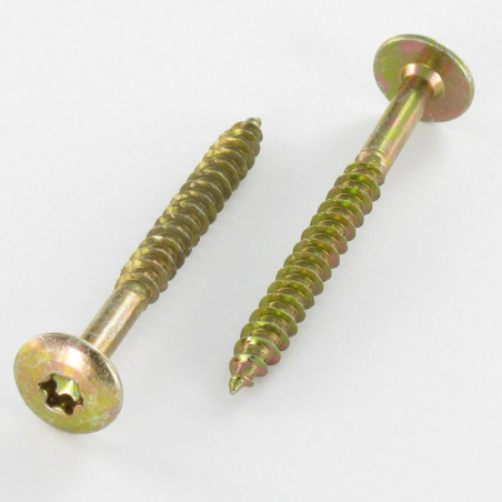1 x Schroeven scharnier 6X60 bedraad op 43 TORX T30 kopdiameter 14 Bichromaat