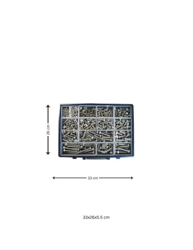 1 x Assortiment van 570 Metalen schroeven...