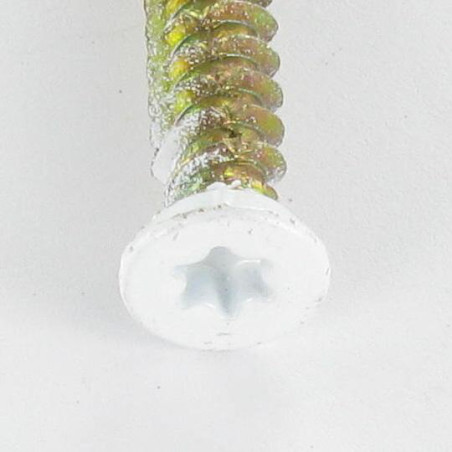 1 x Schroeven Beton gefreesde kop ROOD 7,5X120 TORX T30 Bichromaat RAL9016 verkeerswit