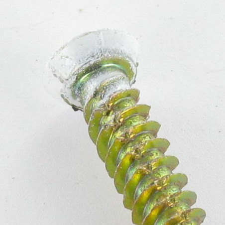 1 x Schroeven Beton gefreesde kop ROOD 7,5X120 TORX T30 Bichromaat RAL9016 verkeerswit