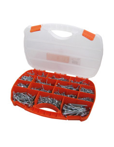 Assortiment van 1700 TEKOR houtschroeven gefreesde kop...
