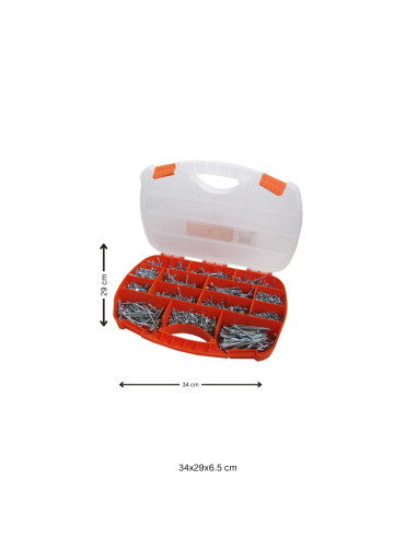 1 x Assortiment van 1700 TEKOR houtschroeven...