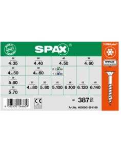 Assortiment van 364 Houtschroeven gefreesde kop T-STAR...