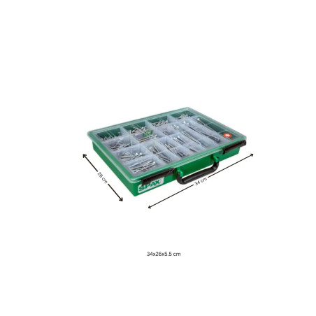 1 x Assortiment van 364 Houtschroeven gefreesde kop T-STAR WIROX + 3 Bit