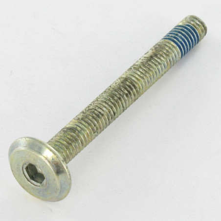 1 x Metalen schroeven plat sleutel van 4 M6X40 Remdraad Wit verzinkt staal