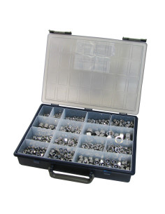 Assortiment van 1140 Zeskantmoer /REM/EENOOG/OOR RVS A2