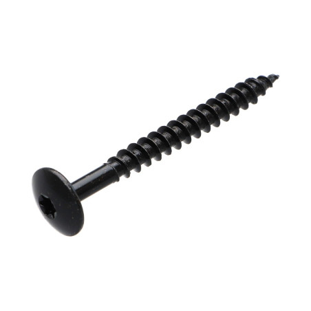 1 x Schroeven scharnier 7X70 gedeeltelijke draad TORX T30 Zwart gegalvaniseerd staal