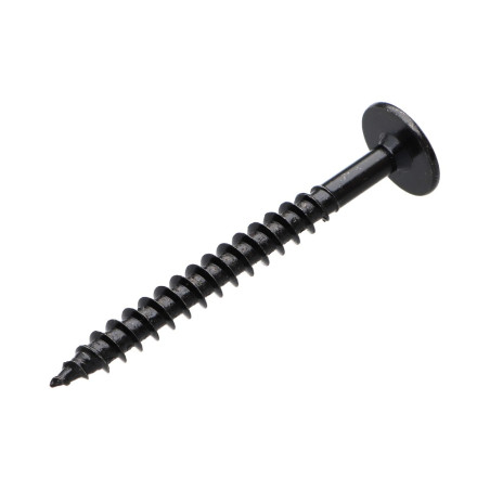 1 x Schroeven scharnier 7X70 gedeeltelijke draad TORX T30 Zwart gegalvaniseerd staal